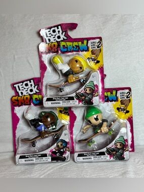 Tech Deck SK8 Crew Figures Series 2 Lot of 3- Shred Pack/Pack Rider, NEW